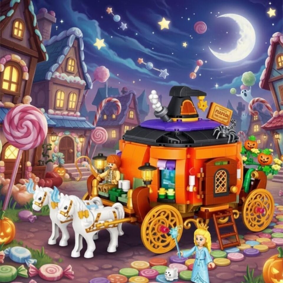 LOZ Kabak Arabası 839 Parça Mini Block Yapım Seti Dekoratif Araç Oyuncak