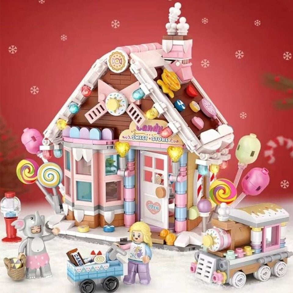 LOZ Şeker Evi 781 Parça Mini Block Yapım Seti Dekoratif Ev Model Oyuncak
