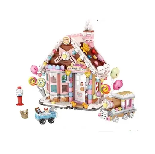 LOZ Şeker Evi 781 Parça Mini Block Yapım Seti Dekoratif Ev Model Oyuncak