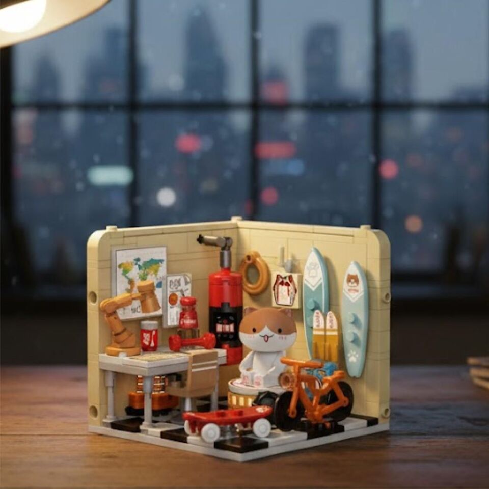 PANLOS KEDİ SPOR ÇALIŞMA ODASI 238 PARÇA BLOCK OYUNCAK