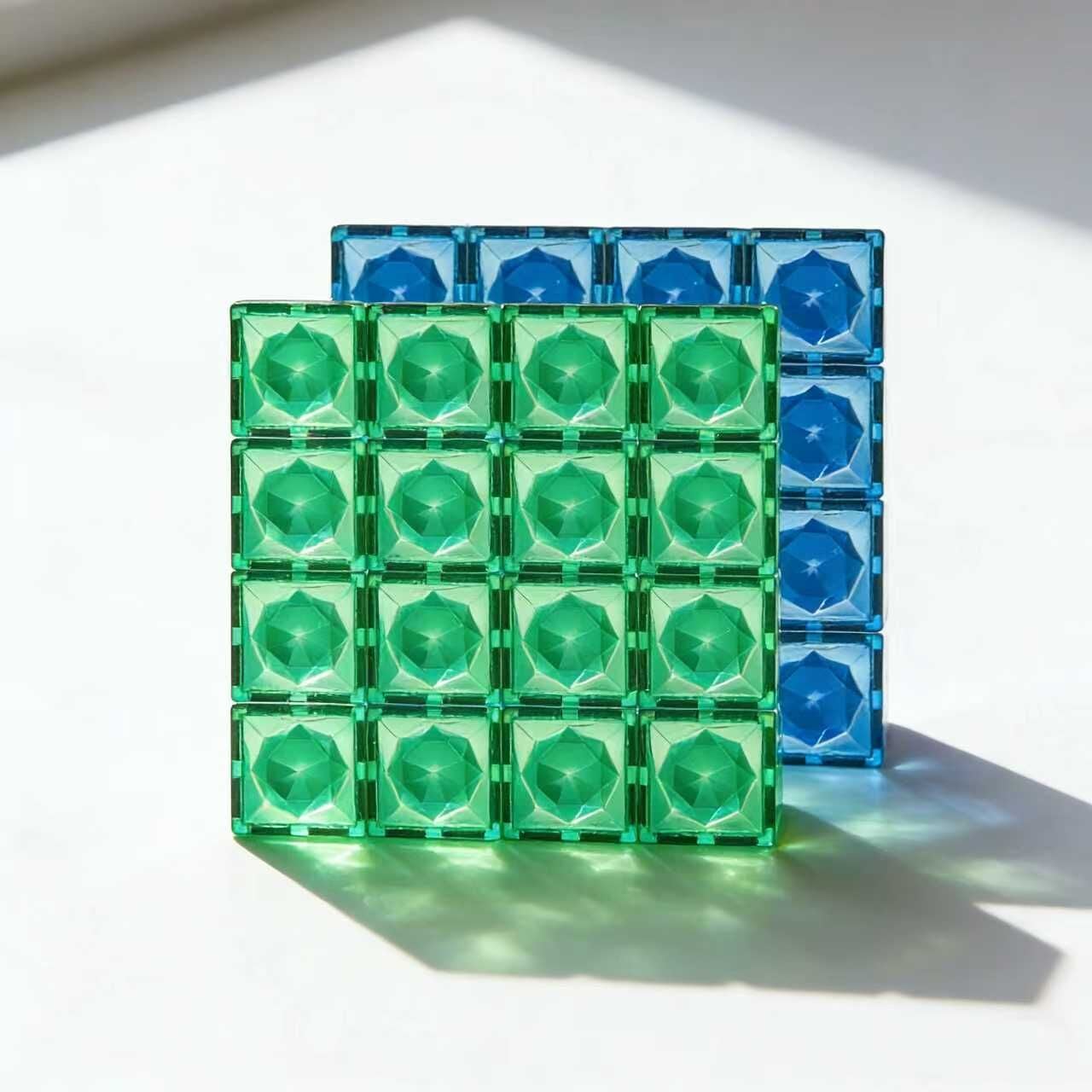 Manyetik Bloklar Süper Büyük Kare Pimli 2 parça