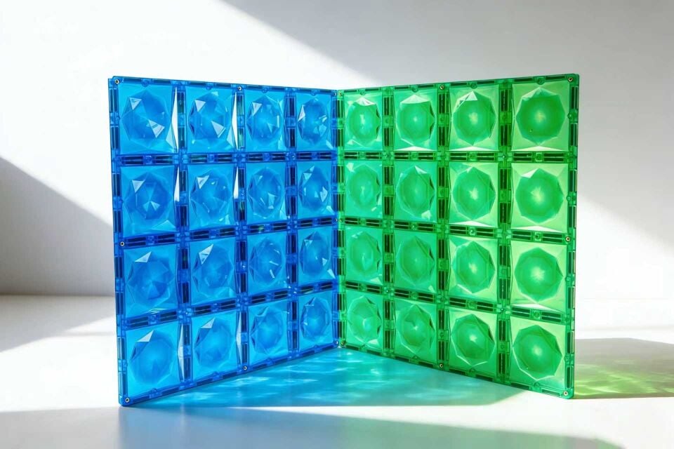 Manyetik Bloklar Süper Büyük Kare Pimli 2 parça