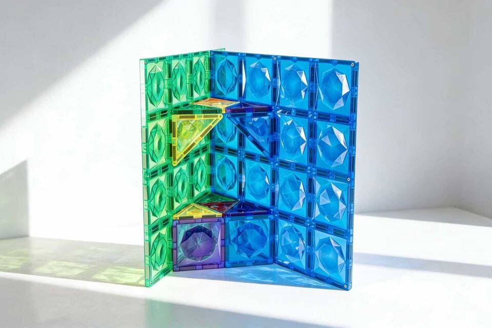 Manyetik Bloklar Süper Büyük Kare Pimli 2 parça