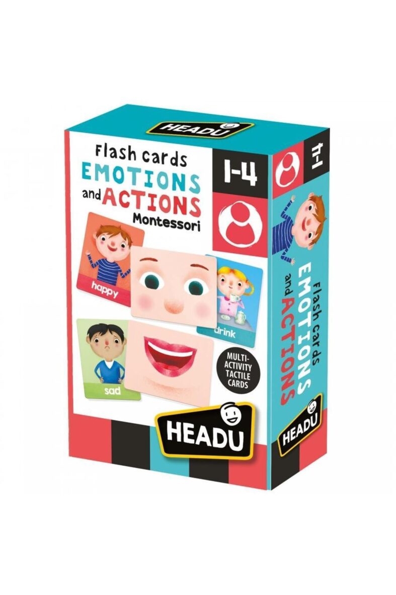 Headu Montessori Flash Kartları Duygular ve Eylemler Puzzle